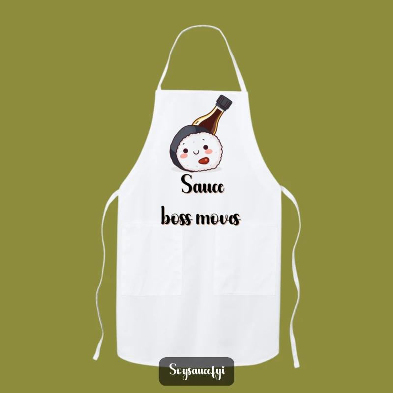 Funny Soy Sauce Sushi Apron: Playful Chef's Gear for Culinary Fun
