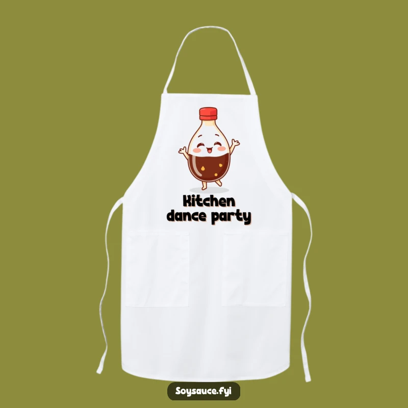 Funny Dancing Soy Sauce Apron: Cook Up Fun and Move to the Beat in the Kitchen