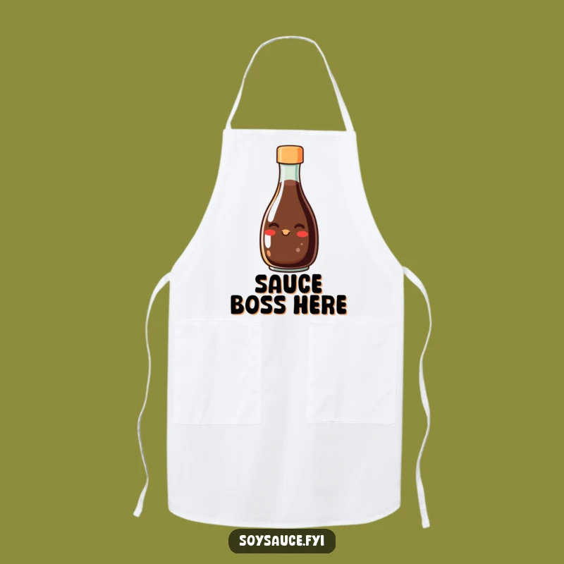 Funny Soy Sauce Apron: Cook with Flavor, Unique Kitchen Gift