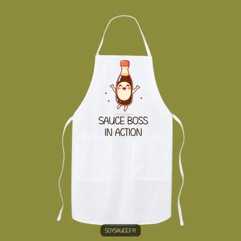 Funny Giggling Soy Sauce Pirouette Apron - Cook with Comedy!