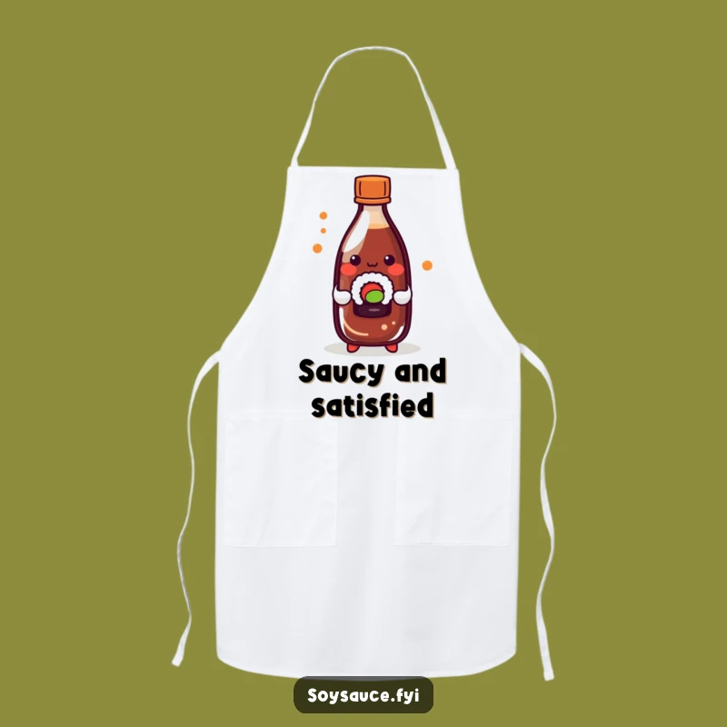 Funny Kawaii Soy Sauce Sushi Apron - Playful Kitchen Humor Gift