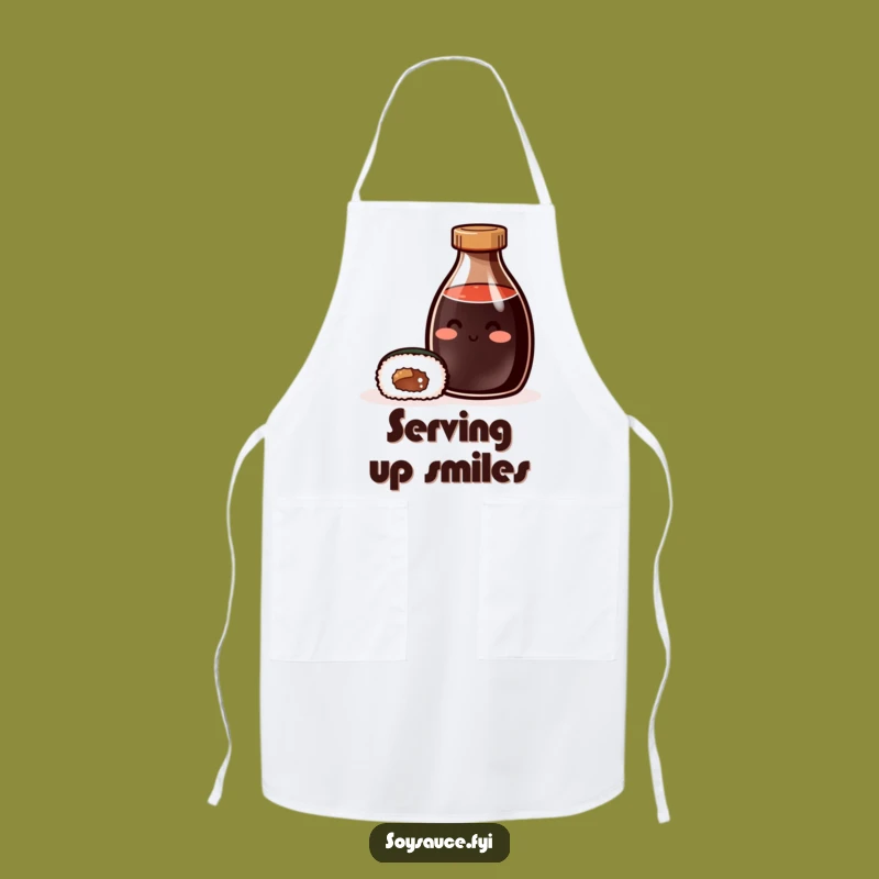 Funny Soy Sauce & Sushi Apron: Cook with Delicious Charm!