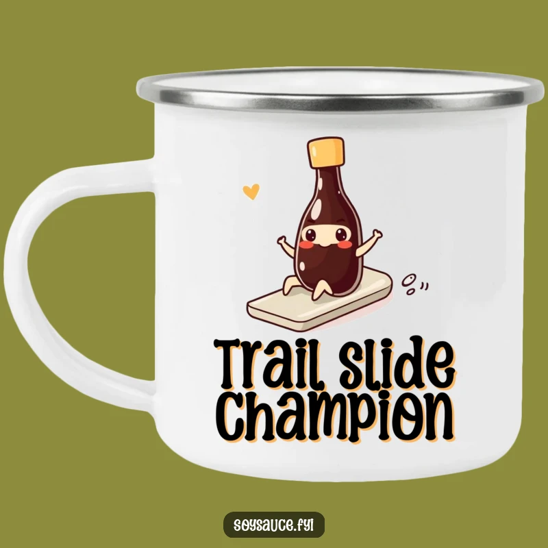 Durable Funny Kawaii Soy Sauce Camping Mug - Adventure & Smooth Humor