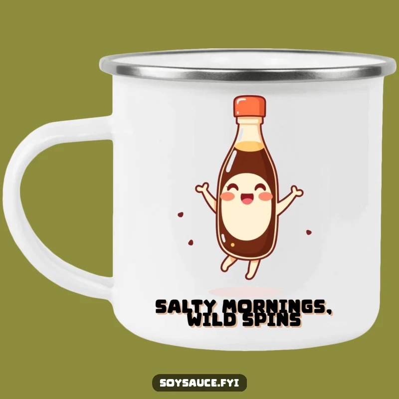 Funny Giggling Soy Sauce Pirouette Camping Mug - Trailside Laughs!