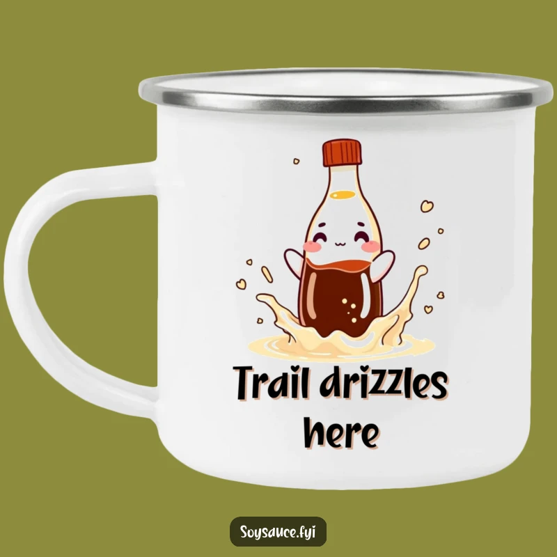 Funny Soy Sauce Splash Camping Mug: Adventure-Ready Condiment Cup Gift
