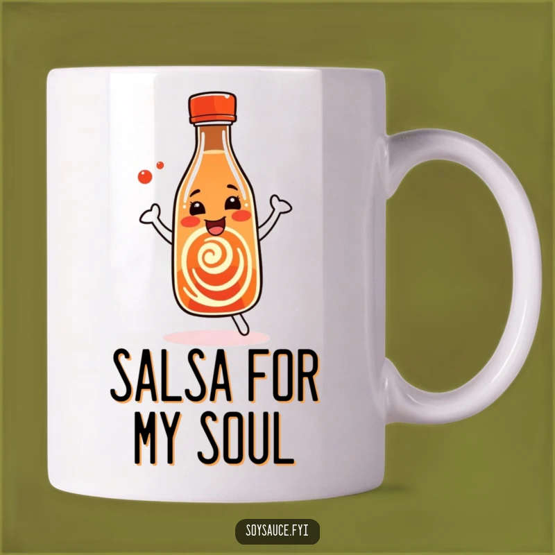 Funny Dancing Soy Sauce Mug: Swirling Fun Design, Perfect Humorous Gift for Foodies