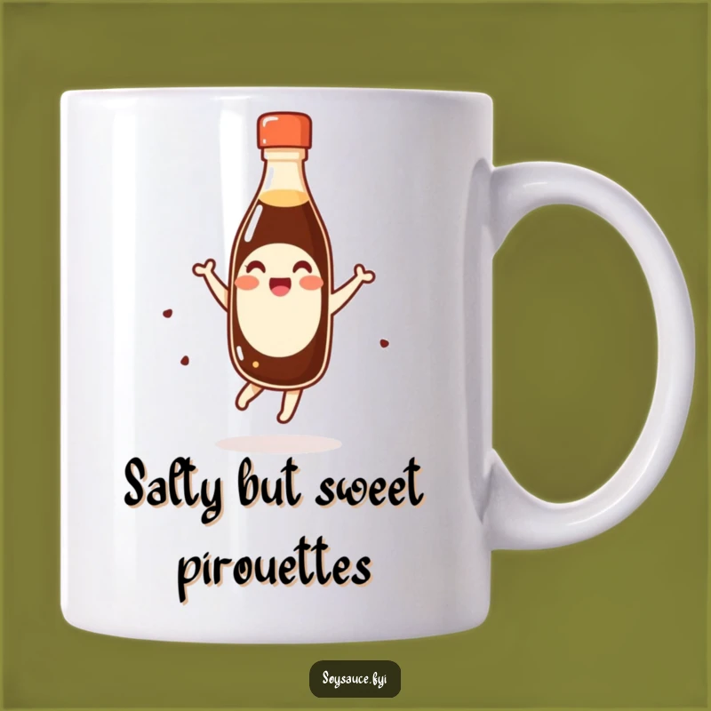 Funny Giggling Kawaii Soy Sauce Bottle Mug - Perfect Humorous Gift!