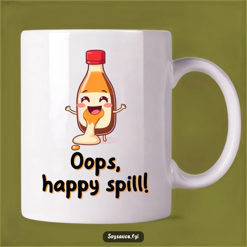Funny Glee Spill Soy Sauce Mug: Embrace Messy Joy with This Hilarious Condiment Cup