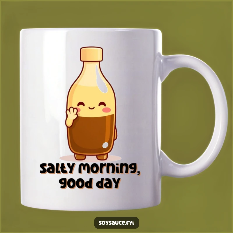 Funny Soy Sauce Nod Mug: A Cheerful Bottle Character Perfect Funny Gift