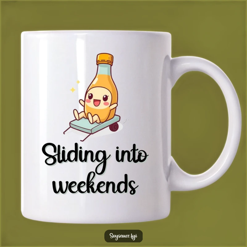 Funny Slipping Soy Sauce Mug: Playful Character, Perfect Humorous Gift for Fun