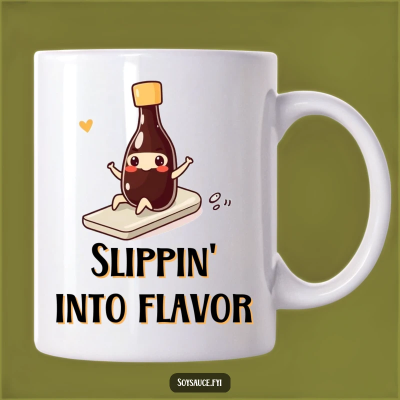 Funny Kawaii Soy Sauce Slide Mug - Hilarious Gift for Smooth Operators