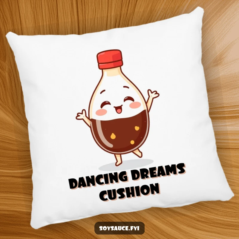 Funny Dancing Soy Sauce Pillow with a round bottle character doing a silly dance, offering plush comfort and a dose of pure joy.
