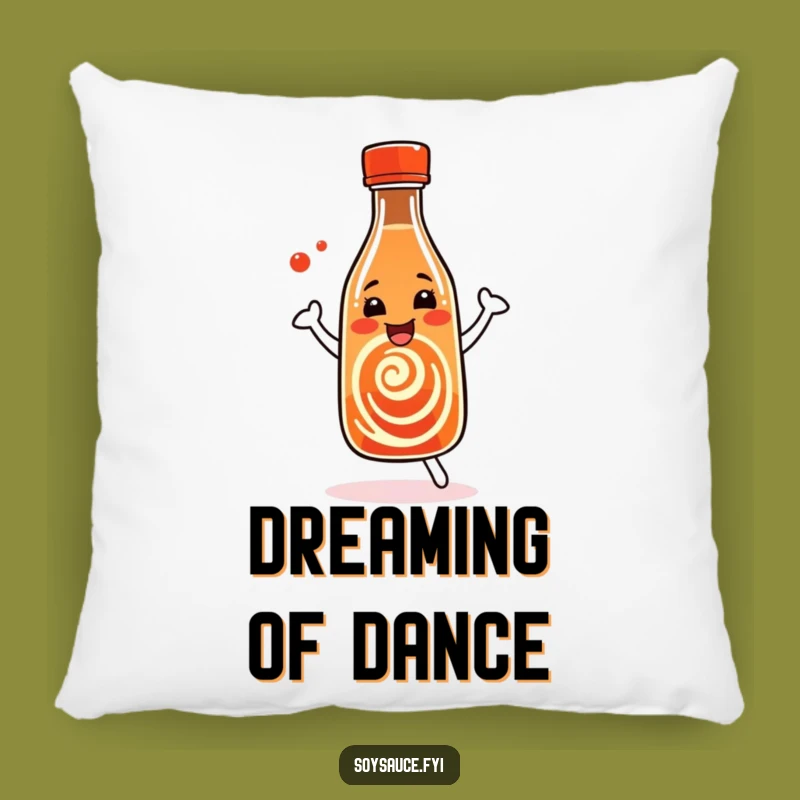 Funny Soft Soy Sauce Pillow: Dancing Bottle Comfort, Cozy Humorous Gift Accent