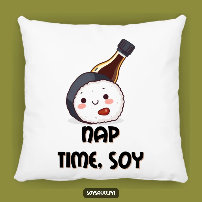 Funny Sushi Pillow: Cozy Soy Sauce Bottle Accent for Playful Home Decor