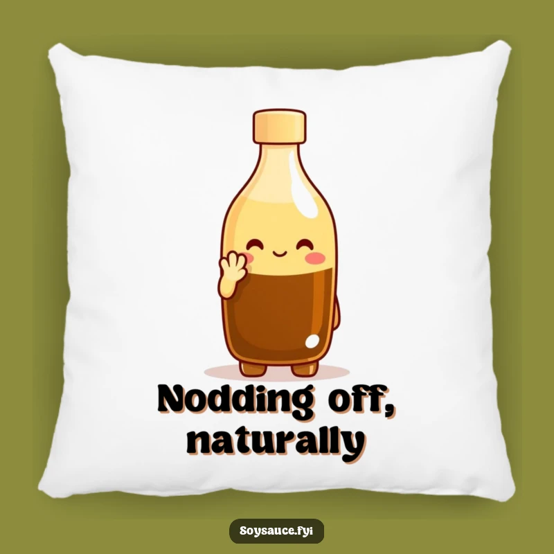 Cute Funny Soy Sauce Nod Pillow: Cheerful Character Comfort, Perfect Funny Gift