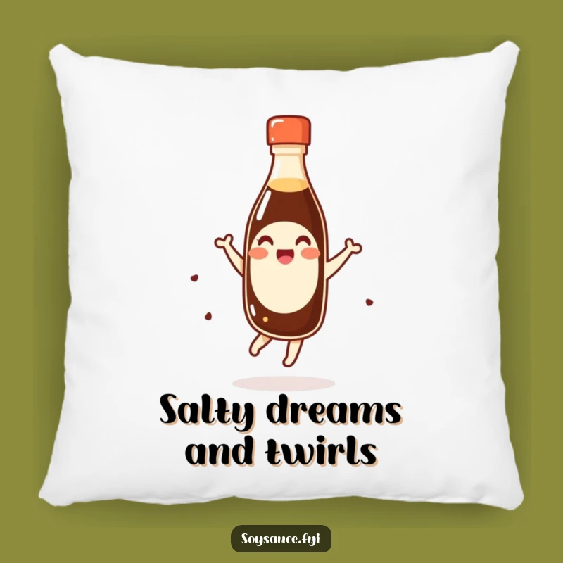 Funny Giggling Soy Sauce Pirouette Pillow - Comfy & Hilarious Decor!