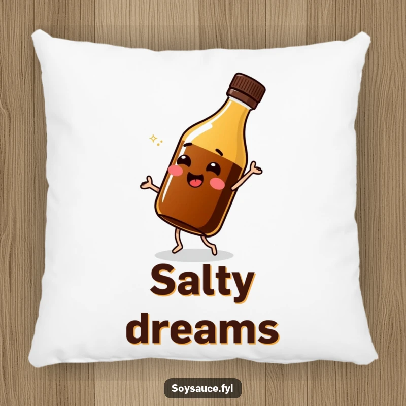 Funny soy sauce bottle pillow, performing a delightful shimmy, soft and humorous decorative accent for any room.
