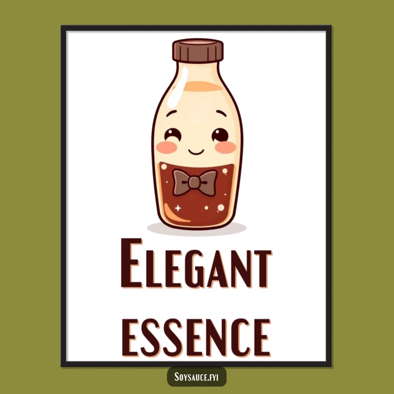 Funny Soy Sauce Bow Tie Digital Art: Bring Sophisticated Humor to Your Digital Space