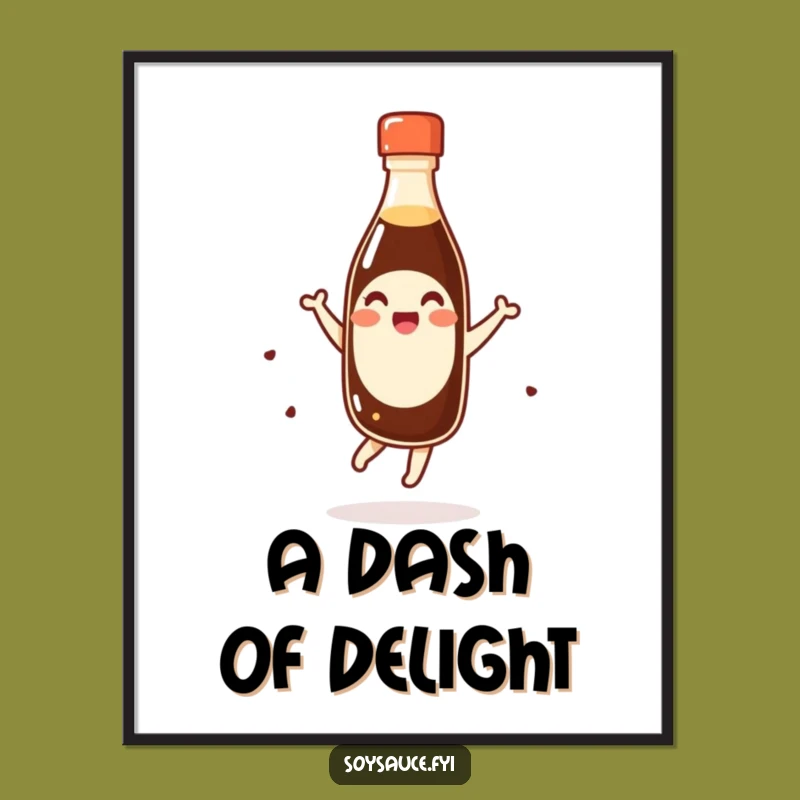 Funny Giggling Soy Sauce Pirouette Digital Art - Instant Humorous Decor!