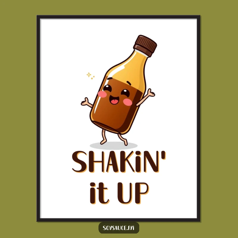 Funny Soy Sauce Shimmy Digital Art - Instant Humorous Downloadable Decor Gift