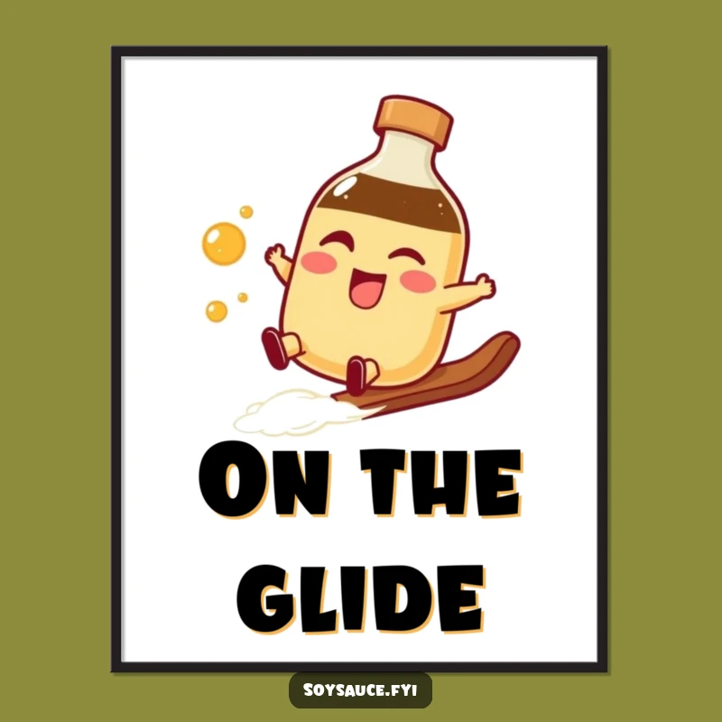Funny Soy Sauce Slide Digital Art - Instant Coolness Decor