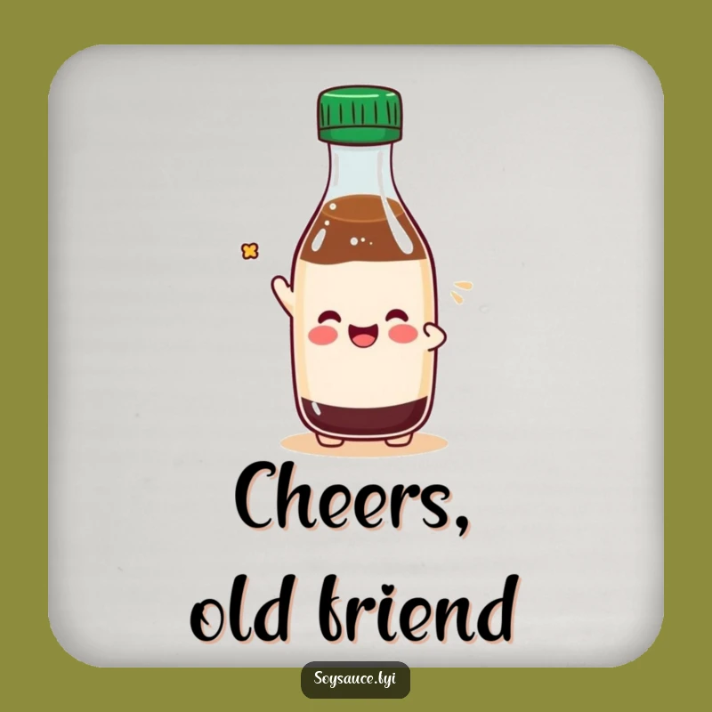 Funny Kawaii Soy Sauce Cap Tip Coasters: Protect Surfaces with Playful Charm
