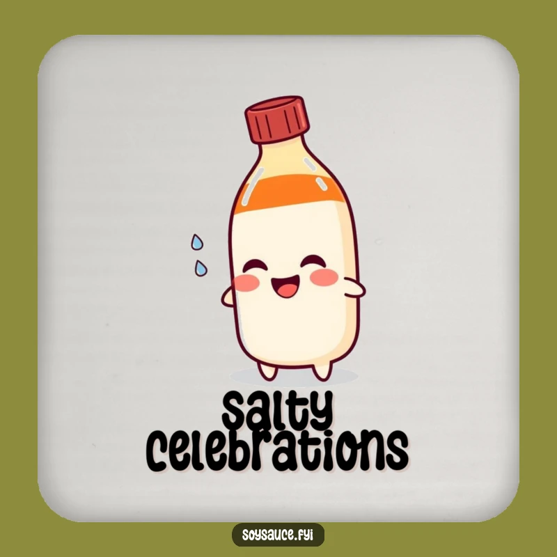 Funny Soy Sauce Tear Coaster - Protect Surfaces with Comedic Condiment Charm
