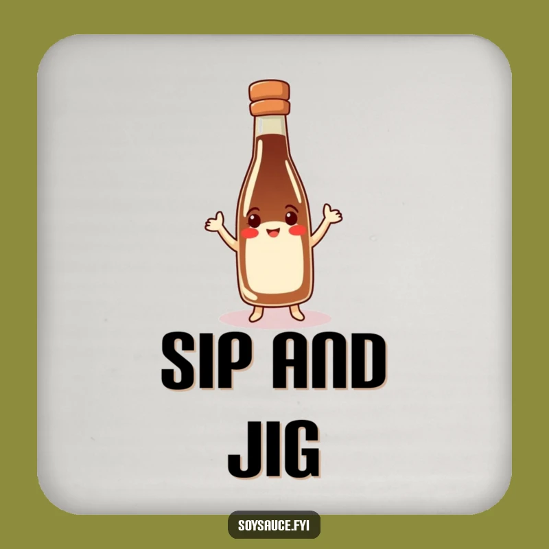 Funny Soy Sauce Bottle Drink Coaster: Protect Surfaces with a Hilarious Jig!