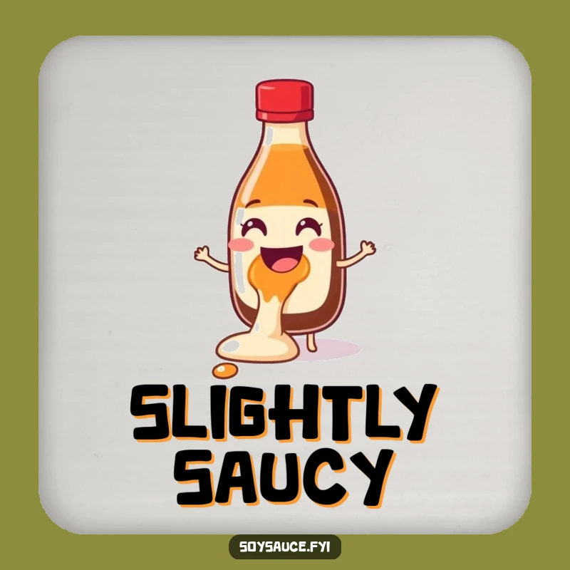 Funny Glee Spill Soy Sauce Coaster: Protect Surfaces with Joyful and Hilarious Style