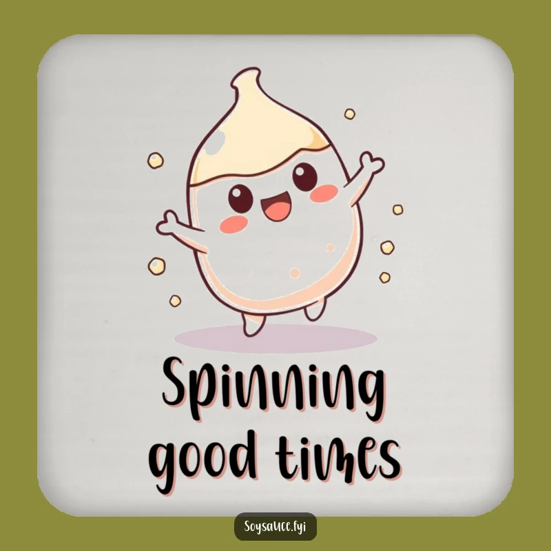 Funny Kawaii Soy Sauce Spin Coasters: Protect Surfaces with Playful Style
