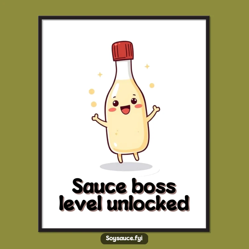 Funny Kawaii Soy Sauce Dance Poster - Vibrant & Humorous Wall Art