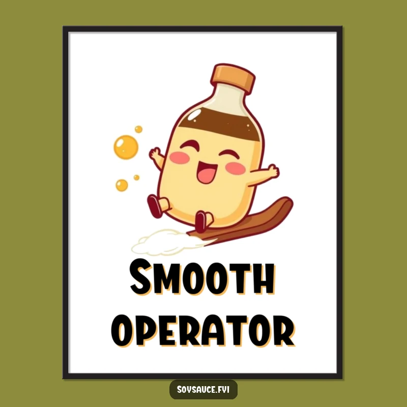 Funny Soy Sauce Slide Poster - Add Smooth Vibes to Your Decor