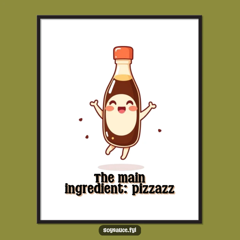 Funny Giggling Soy Sauce Pirouette Poster - Hilarious Wall Art!