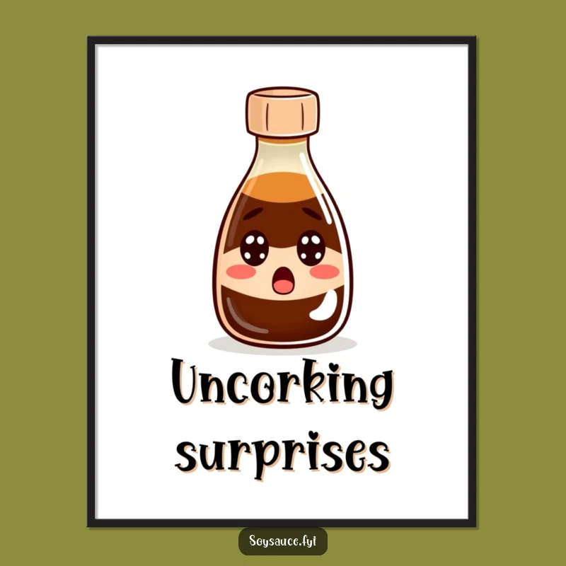 Funny Surprised Soy Sauce Poster: Add Shocking Art to Your Walls!