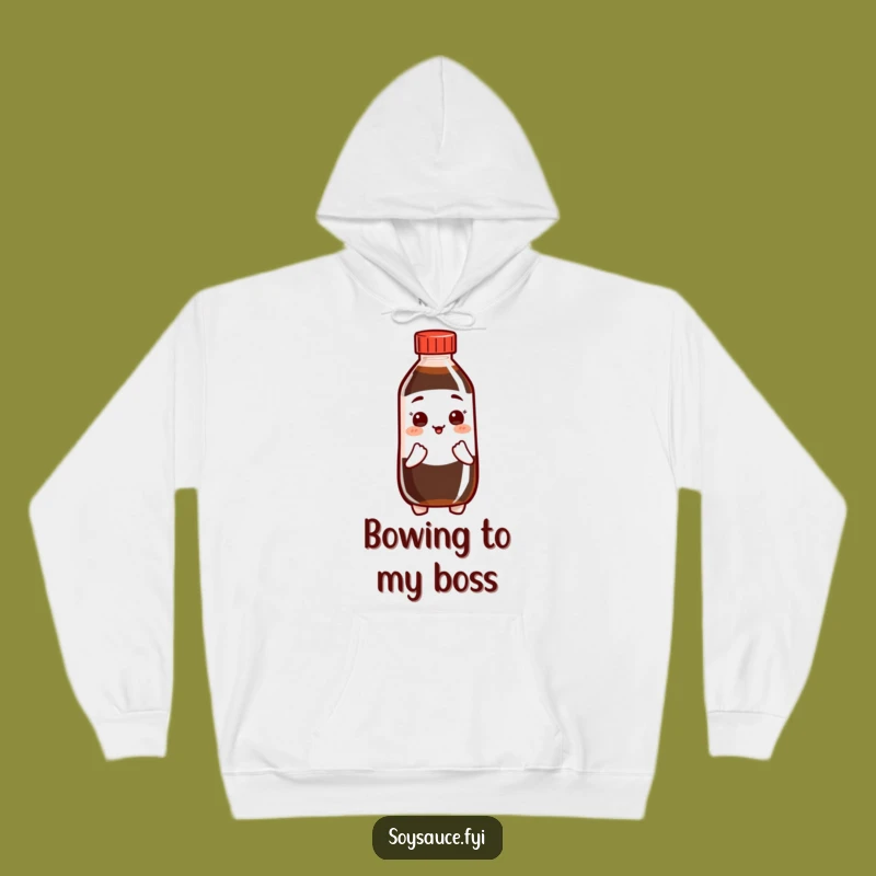 Funny Gracious Soy Sauce Hoodie: Bowing Comfort, Humorous Gift for Kind Souls
