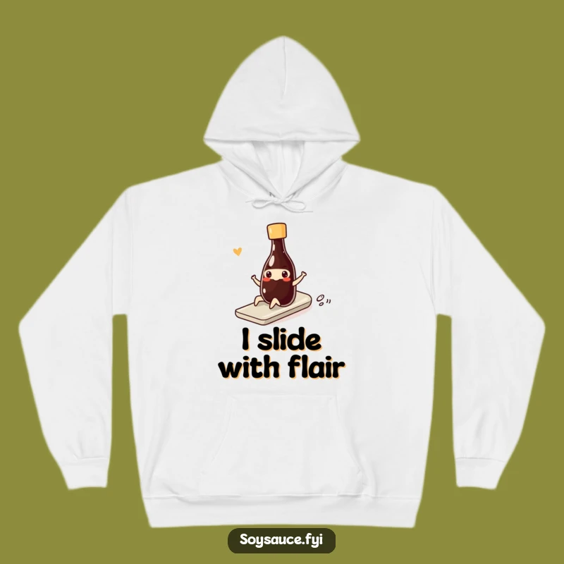 Cozy Funny Kawaii Soy Sauce Hoodie - Warm & Smooth Humor