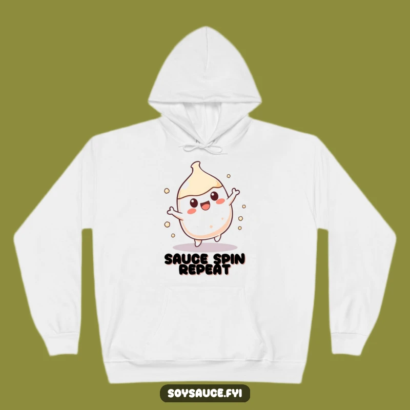 Cozy Funny Kawaii Soy Sauce Spin Hoodie: Warmth Meets Whimsical Fun