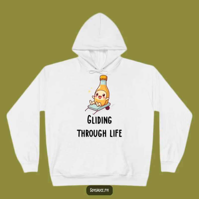 Funny Wacky Soy Sauce Hoodie: Sliding Comfort, Humorous Gift for Goofballs