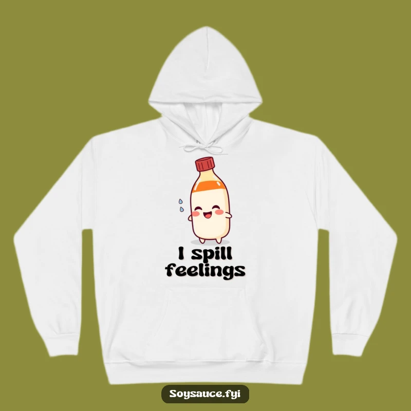 Cozy Funny Soy Sauce Tear Hoodie - Embrace Melodrama in Comfort