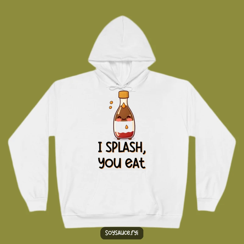 Funny Kawaii Soy Sauce Hoodie: Cozy Smiling Bottle, Hilarious Foodie Gift