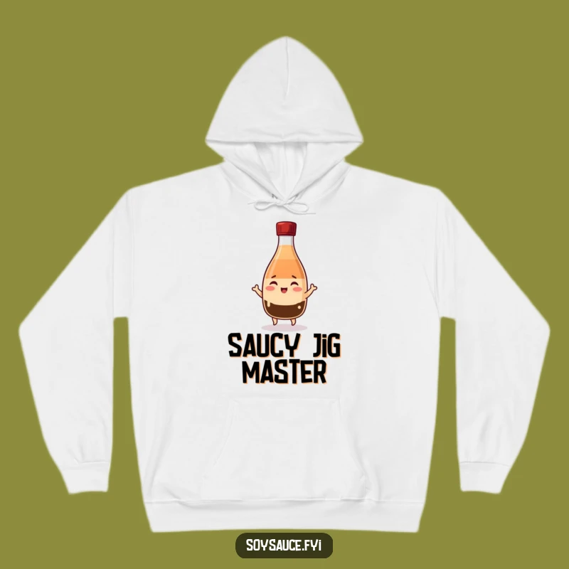 Funny Kawaii Soy Sauce Hoodie: Cozy Winking Bottle Jigging, Hilarious Fun Gift