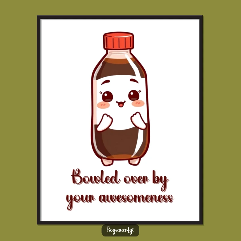 Funny Free Printable Wall Art: Bowing Soy Sauce, Polite Decor, Downloadable Art
