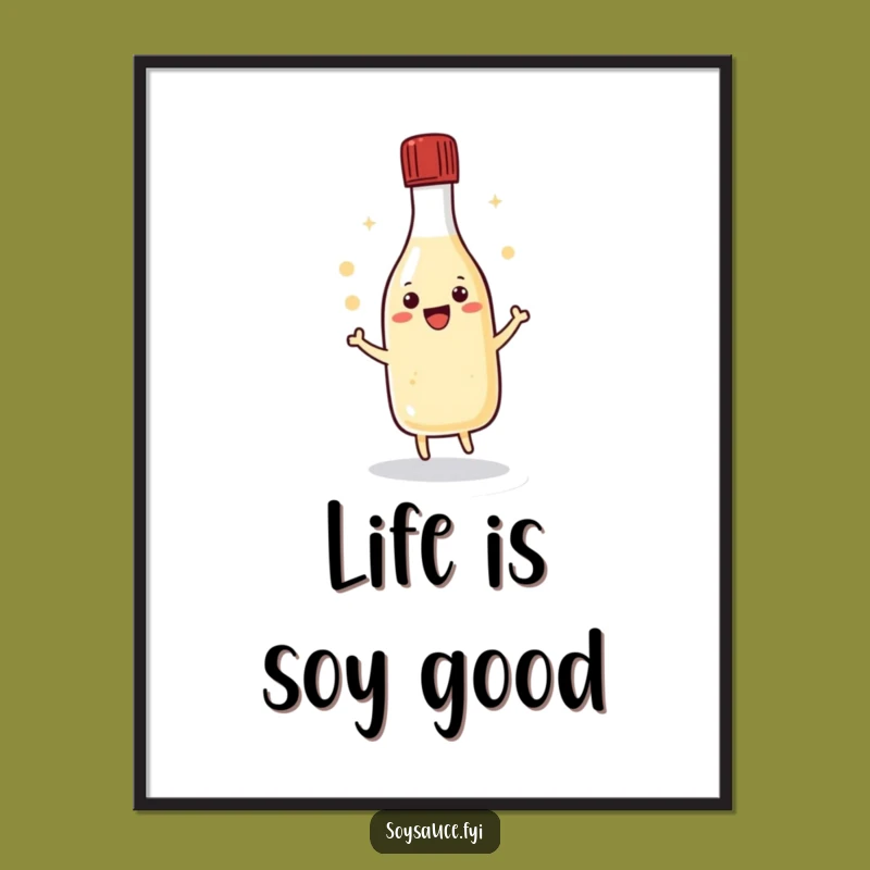 Free Printable Wall Art: Kawaii Soy Sauce Dance - Funny Downloadable Art