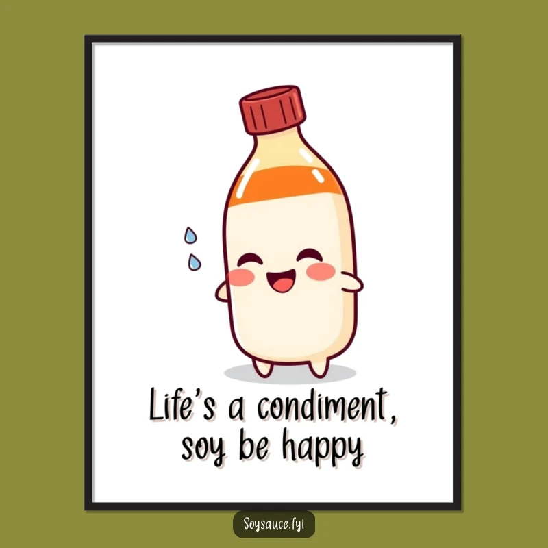 Free Printable Wall Art: Soy Sauce Tear - Hilarious Kitchen Decor Downloadable