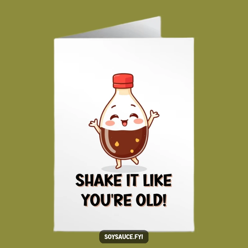 Free Printable Birthday Card: Dancing Soy Sauce - Fun Downloadable Gift