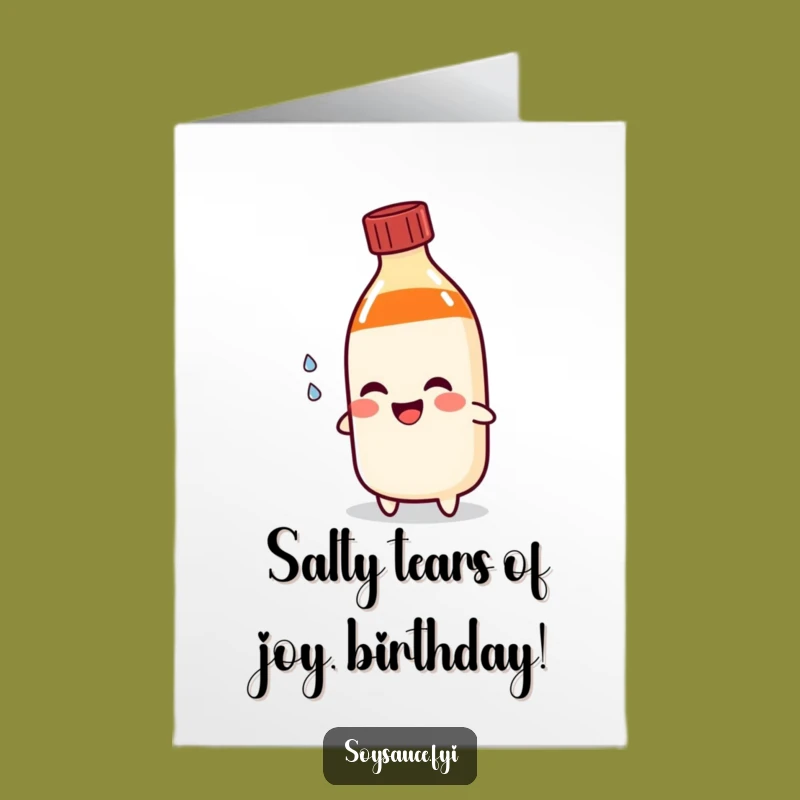 Free Printable Birthday Card: Funny Soy Sauce Tear - Hilarious Downloadable Gift