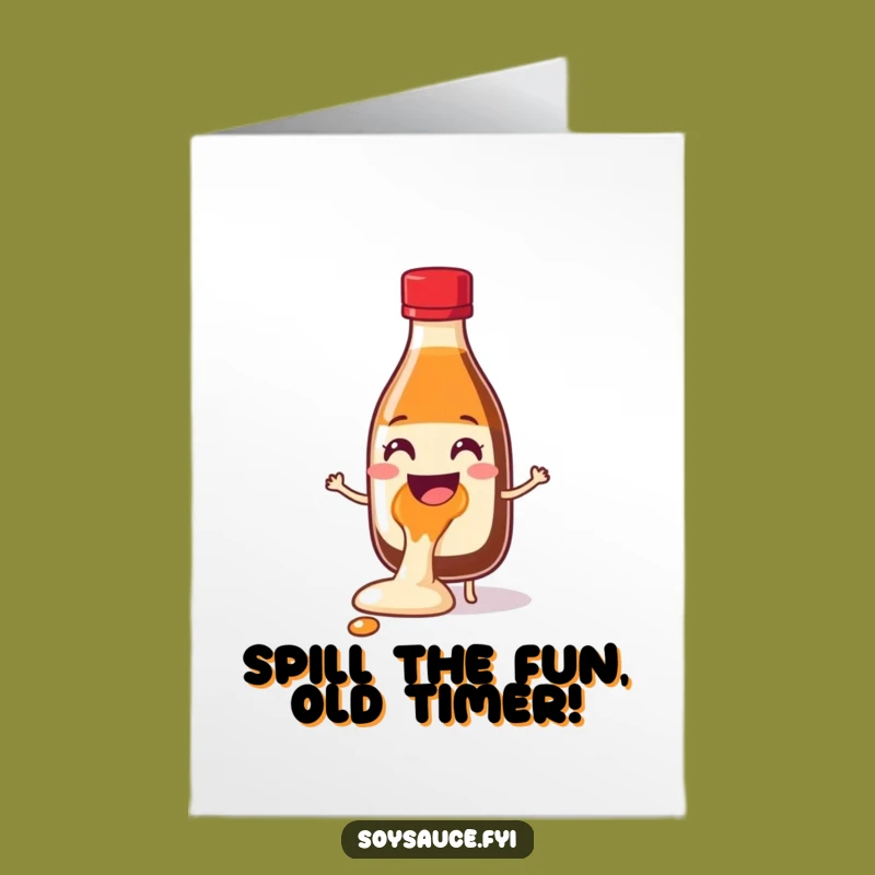 Free Printable Birthday Card: Glee-ful Soy Sauce Spill - Funny Downloadable
