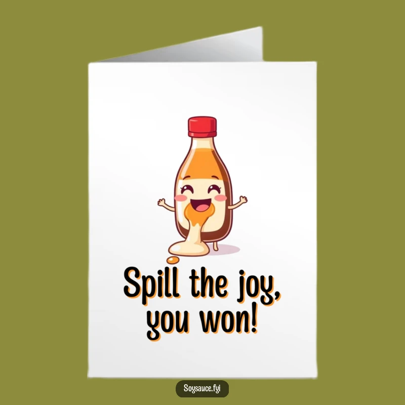 Free Printable Congrats Card: Glee Soy Sauce Spill - Humorous Downloadable