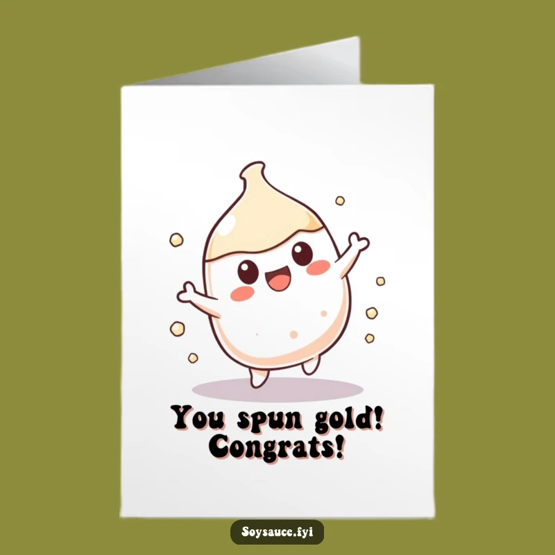 Free Printable Kawaii Soy Sauce Congrats Card - Whimsical Downloadable Gift for Achievements