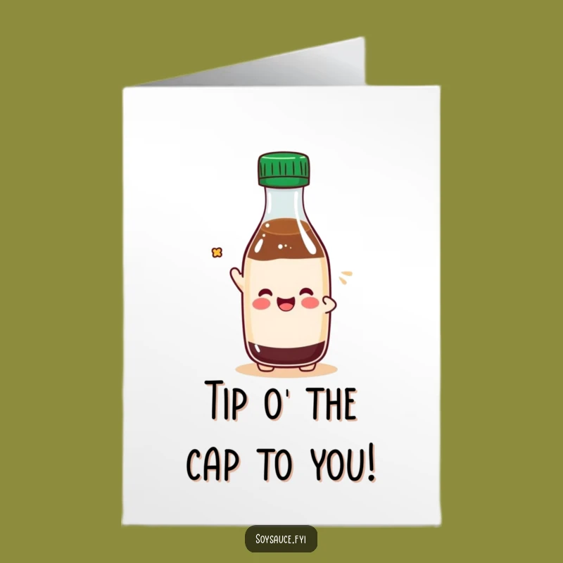 Free Printable Kawaii Soy Sauce Congrats Card - Dapper Downloadable Gift for Success